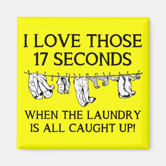 洗濯日おもしろい冷蔵庫用マグネット マグネット (正面)