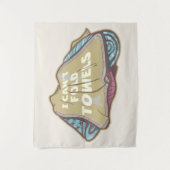 洗濯日はタオルを折おもしろいり畳めない タペストリー (正面)