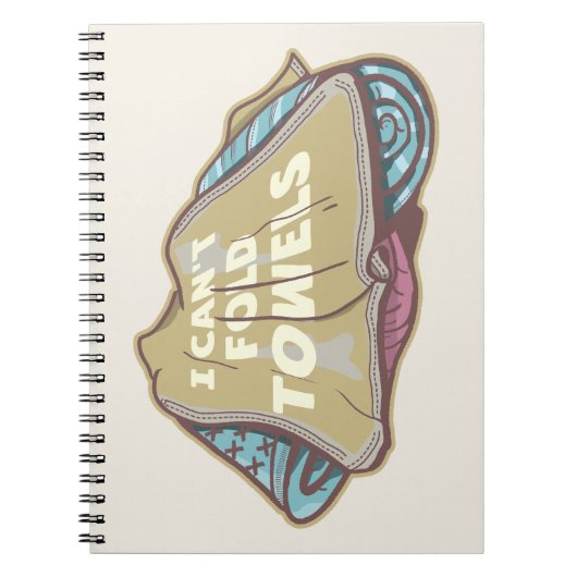 洗濯日はタオルを折おもしろいり畳めない ノートブック (正面)