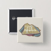 洗濯日はタオルを折おもしろいり畳めない 缶バッジ (正面&裏面)