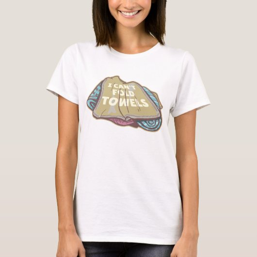 洗濯日はタオルを折おもしろいり畳めない Tシャツ (正面)