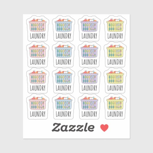 洗濯日洗濯かご清掃雑用プランナー シール (シート)