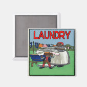 洗濯日洗濯ヴィンテージ マグネット (正面/裏面)