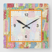 洗濯日 スクエア壁時計 (正面)