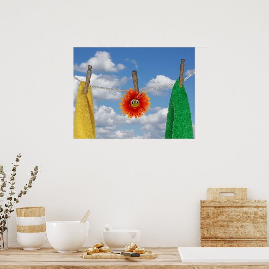 洗濯日 ポスター (キッチン)