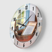 洗濯板 ラージ壁時計 (傾斜)