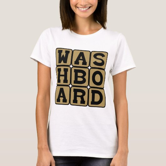 洗濯板、洗濯ツールまたは腹筋 Tシャツ (正面)