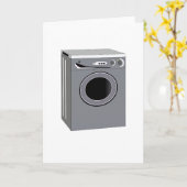 洗濯機おかしなハロウィーンの衣装カップル カード (黄色い花)