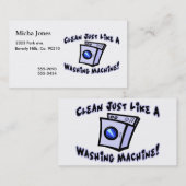 洗濯機のようにちょうどきれいにして下さい 名刺 (正面/裏面)