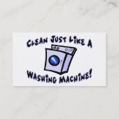 洗濯機のようにちょうどきれいにして下さい 名刺 (裏面)