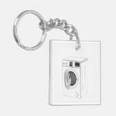 洗濯機のスケッチ キーホルダー (正面左)