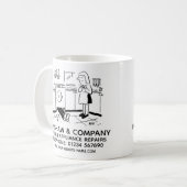 洗濯機の修理プロモーション コーヒーマグカップ (正面左)