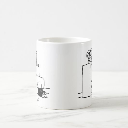 洗濯機の修理人コーヒーマグ コーヒーマグカップ (中央)