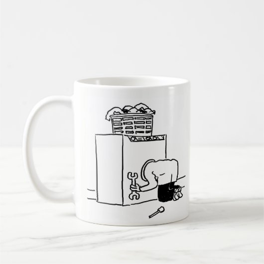 洗濯機の修理人コーヒーマグ コーヒーマグカップ (左)