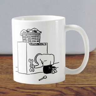 洗濯機の修理人コーヒーマグ コーヒーマグカップ