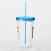 洗濯機の漫画イラストレーション アクリルタンブラー (右)