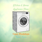 洗濯機の漫画イラストレーション ウィンドウサイン (シート3)