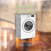 洗濯機の漫画イラストレーション ウィンドウサイン (シート2)