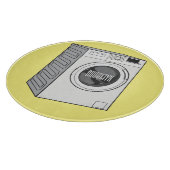 洗濯機の漫画イラストレーション カッティングボード (角)