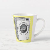 洗濯機の漫画イラストレーション カフェラテマグ (右)