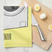 洗濯機の漫画イラストレーション キッチンタオル (四つ折り)