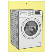 洗濯機の漫画イラストレーション クリップボード (裏面)