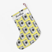 洗濯機の漫画イラストレーション スモールクリスマスストッキング (裏面 (吊り時))