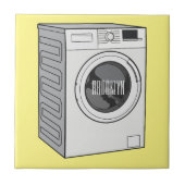 洗濯機の漫画イラストレーション タイル (正面)
