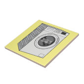 洗濯機の漫画イラストレーション タイル (側面)