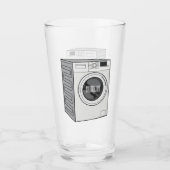 洗濯機の漫画イラストレーション タンブラーグラス (正面)