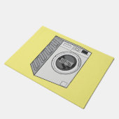 洗濯機の漫画イラストレーション ドアマット (アングル)