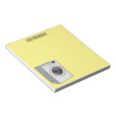 洗濯機の漫画イラストレーション ノートパッド (アングル)