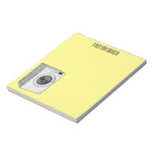 洗濯機の漫画イラストレーション ノートパッド (回転)