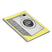 洗濯機の漫画イラストレーション ノートブック (右側)