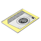 洗濯機の漫画イラストレーション ノートブック (左側)