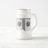 洗濯機の漫画イラストレーション ビールジョッキ (正面右)