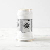 洗濯機の漫画イラストレーション ビールジョッキ (中央)