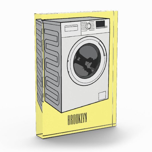 洗濯機の漫画イラストレーション フォトブロック (左)