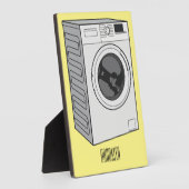 洗濯機の漫画イラストレーション フォトプラーク (側面)
