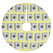 洗濯機の漫画イラストレーション ブラッシュドポリエステルツリースカート (正面)