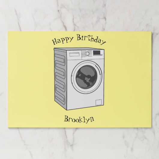 洗濯機の漫画イラストレーション ペーパーパッド (正面)