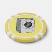 洗濯機の漫画イラストレーション ポーカーチップ (シングル)