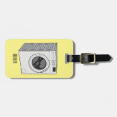 洗濯機の漫画イラストレーション ラゲッジタグ (正面横)