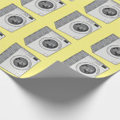 洗濯機の漫画イラストレーション ラッピングペーパー (角)