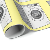 洗濯機の漫画イラストレーション ラッピングペーパー (ロールコーナー)