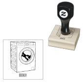 洗濯機の漫画イラストレーション ラバースタンプ (押印)