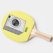 洗濯機の漫画イラストレーション 卓球ラケット (横)