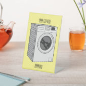 洗濯機の漫画イラストレーション 台座サイン (インサイチュ)