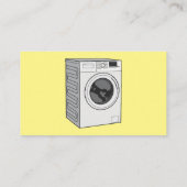洗濯機の漫画イラストレーション 名刺 (裏面)