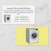 洗濯機の漫画イラストレーション 名刺 (正面/裏面)